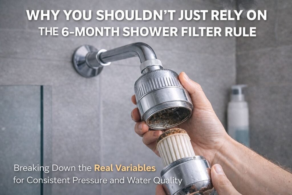 Why shower filters should not be replaced only by a 6-month rule?