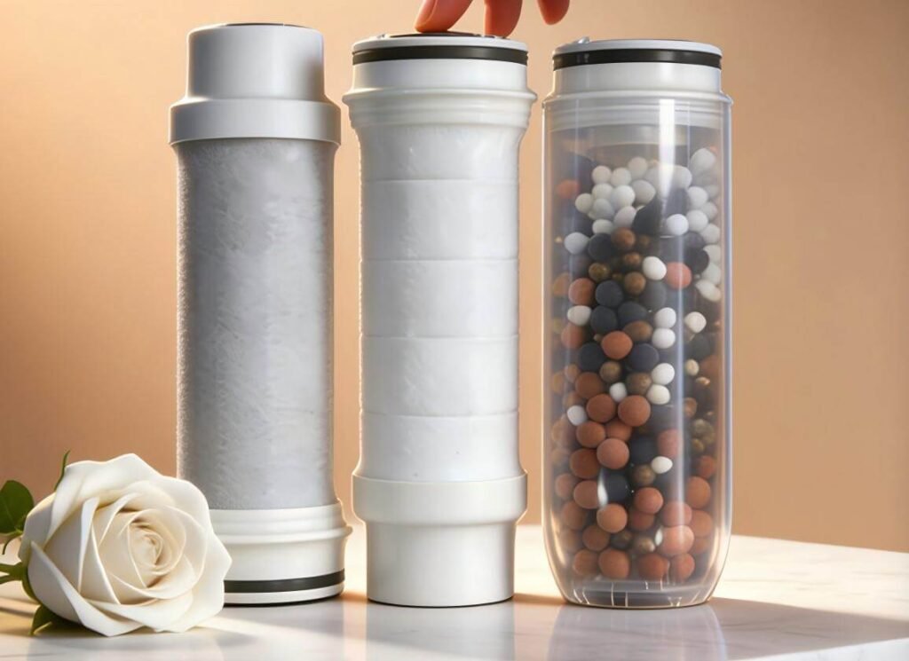 Shower filter cartridge media checked against the approved specification