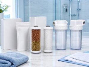 KDF and vitamin C shower filter media comparison for private label brands
